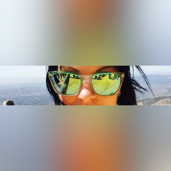 Michael Kors Clear Green Blue Iridescent Sunglasses - Picture 9 of 10